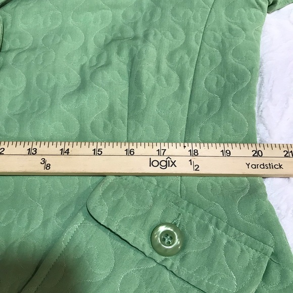 Sag Harbor 2 Buttons Blazer Women’s Size 14 Color Green Quilted Notched Collar. - Picture 7 of 13